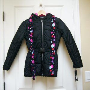Rothschild R88 Girls Hooded Puffer Jacket w/ Scarf